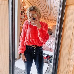 Willow + Root Neon Pink Sweater